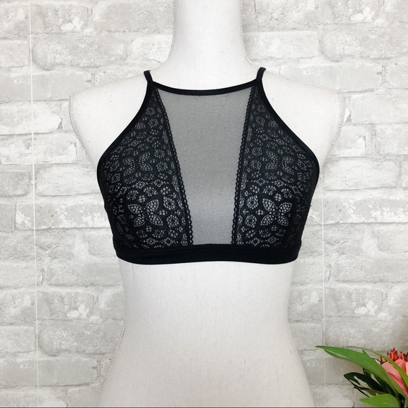 Victoria's Secret Other - VICTORIA’S SECRET Black Lace Halter Bralette